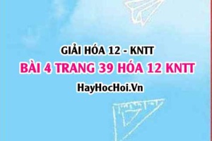 Giải bài 4 trang 39 Hóa 12 Kết nối tri thức SGK